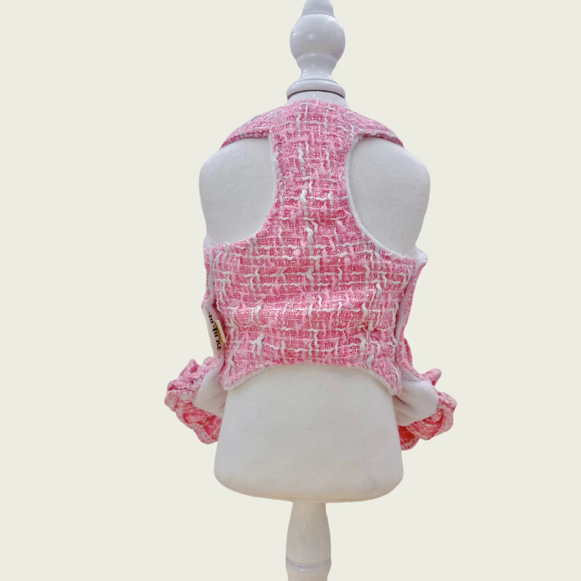 Ropa para mascotas de otoño e invierno, falda abombada con lazo rosa, vestido de princesa para perros pequeños, ropa Schnauzer Bichon - imagen 4