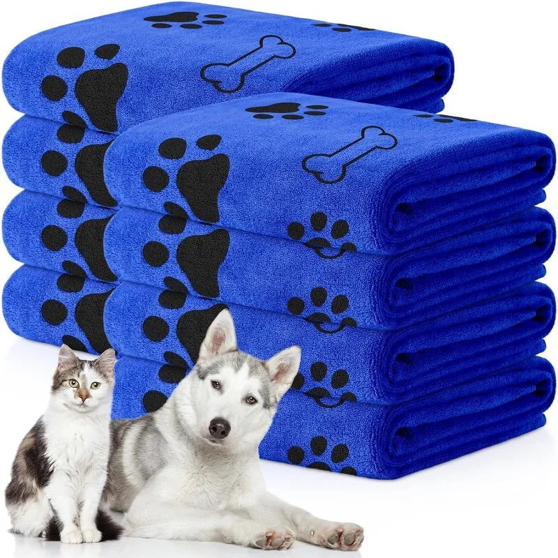 Toalla para perros, toalla para mascotas para perros y gatos, toalla de baño con garra para perros de secado rápido de microfibra para cachorros, productos de baño para mascotas, perros medianos absorbentes - imagen 2