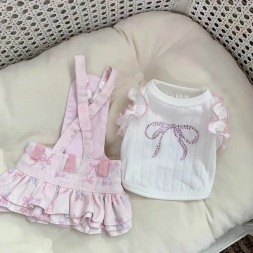 Conjunto camiseta y tirantes para perros pequeños Yorkshire - imagen 2