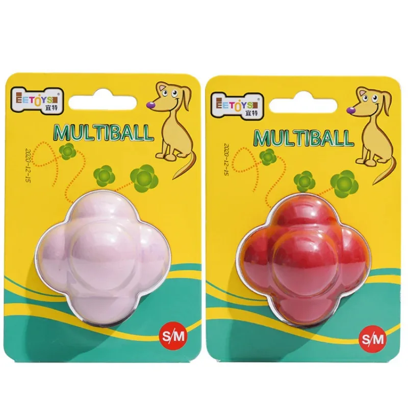 Juguete interactivo de goma para perros, masticable sólido, resistente, rebote irregular, alivio del aburrimiento y entrenamiento de lanzamiento para masticadores agresivos - imagen 4