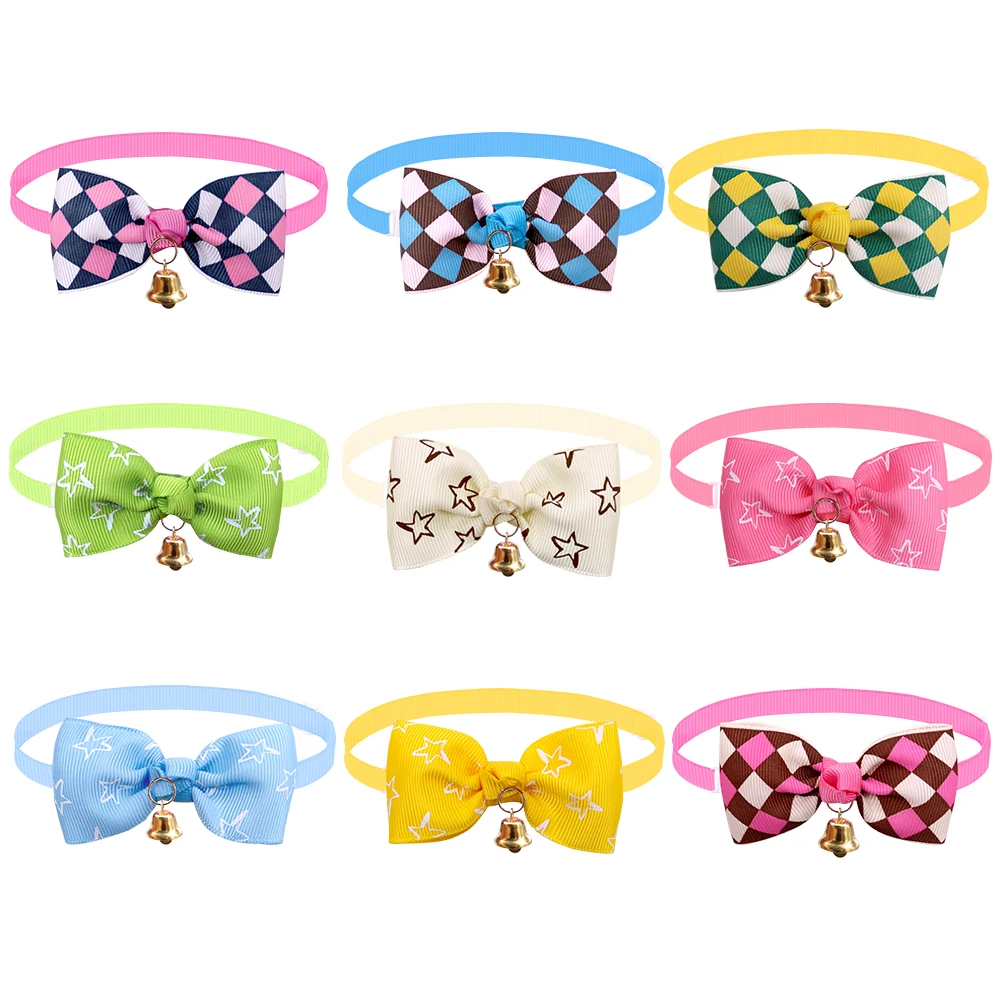 20/50/100 Uds. Collar con lazo para perro, collares para el cuidado del cabello, Collar para cachorros, gatos y perros, corbata para el cuello, correa ajustable, accesorios para mascotas - imagen 2