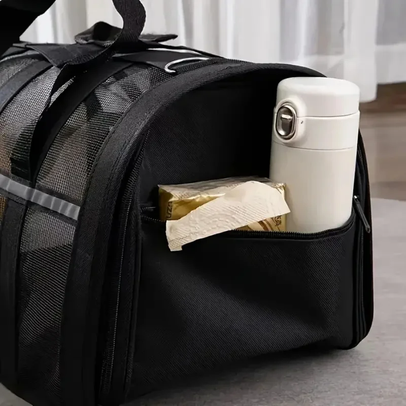 Transportín ventilado para gatos y perros – Ligero y seguro para viajes