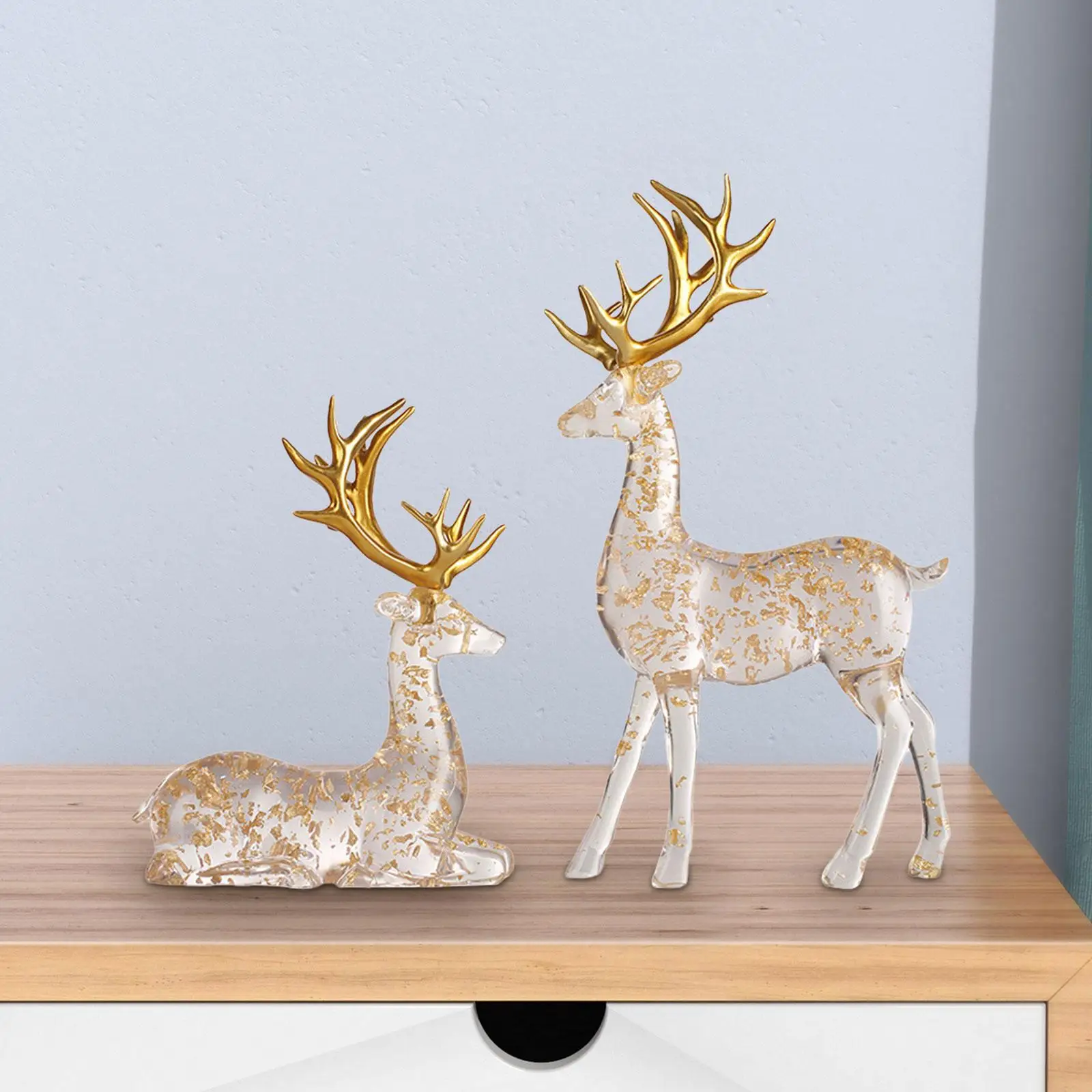 2x Deer Statues Desktop Ornaments Desktop Ornaments,Elk Resin Statues,Decorative Figurines for Holiday Housewarming New Year 2x Deer Statues Desktop Ornaments Desktop Ornaments,Elk Resin Statues,Decorative Figurines for Holiday Housewarming New Year