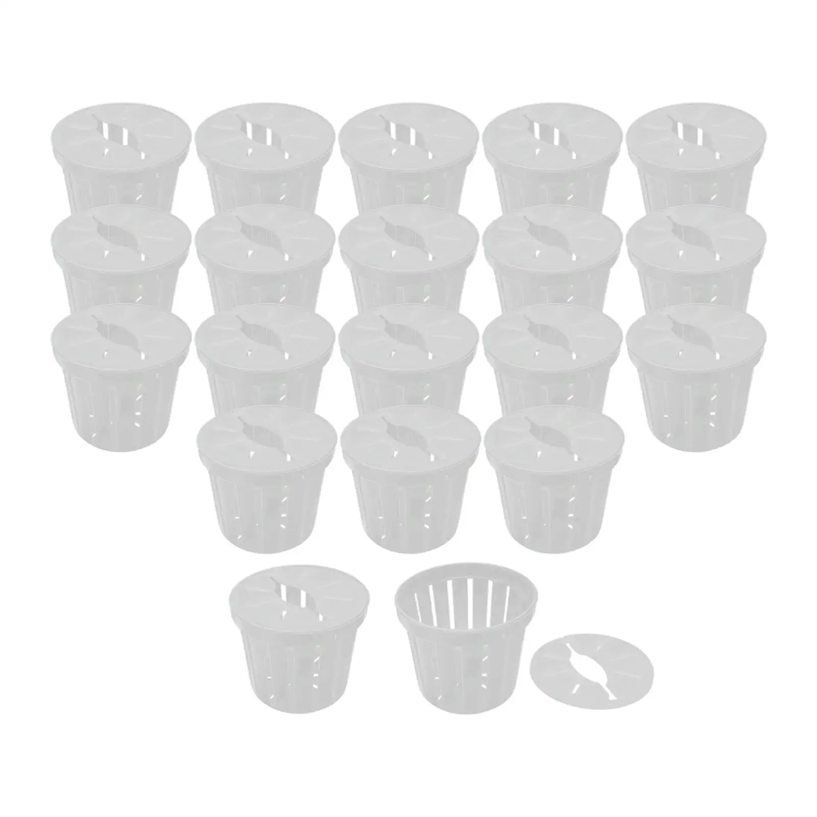 20x Net Pots Hydroponic Planting Basket Multi Purpose Porous Sturdy Gifts Indoor Garden Slotted Mesh Net Cups Hydroponic Cups