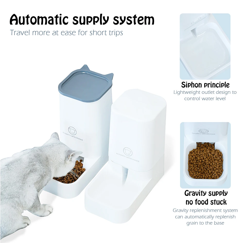 Alimentador automático para mascotas, dispensador de agua de gran capacidad, cuenco de comida para perros y gatos, suministros para mascotas - imagen 5