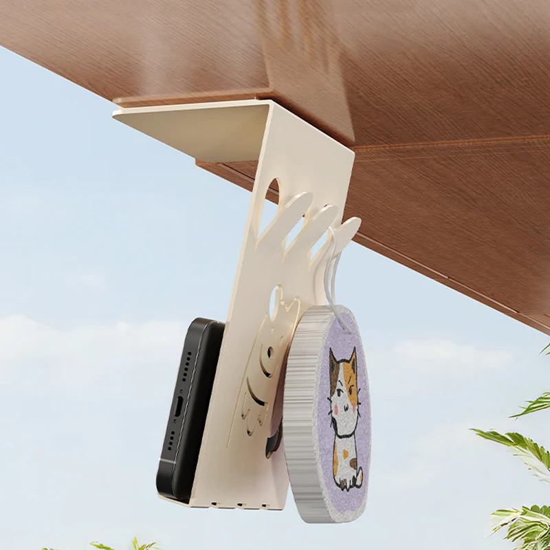 Soporte de pared para teléfono móvil sin ganchos de perforación, soporte retráctil para teléfono para baño, dormitorio, cocina, soporte de pared antideslizante