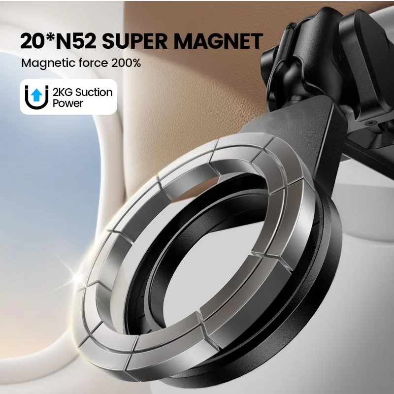 Soporte multiusos para teléfono móvil, soporte portátil para viaje, escritorio, vuelo, plegable, giratorio, soporte para asiento de tren para Selfie - imagen 4