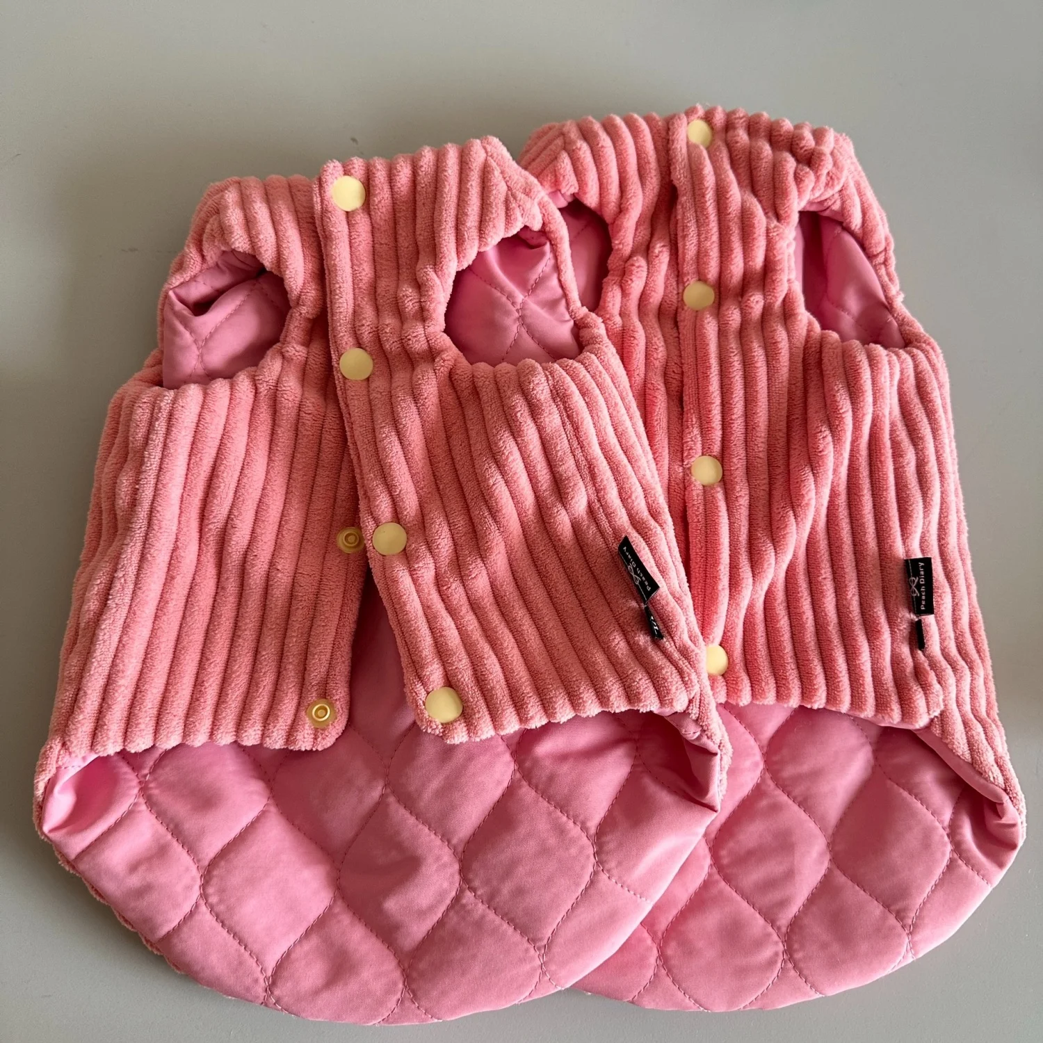 Chaleco cálido rosa de invierno para gatos, Chaqueta de algodón de lana gruesa para gato sin pelo en otoño, abrigo grueso y dulce para gato Sphynx - imagen 5