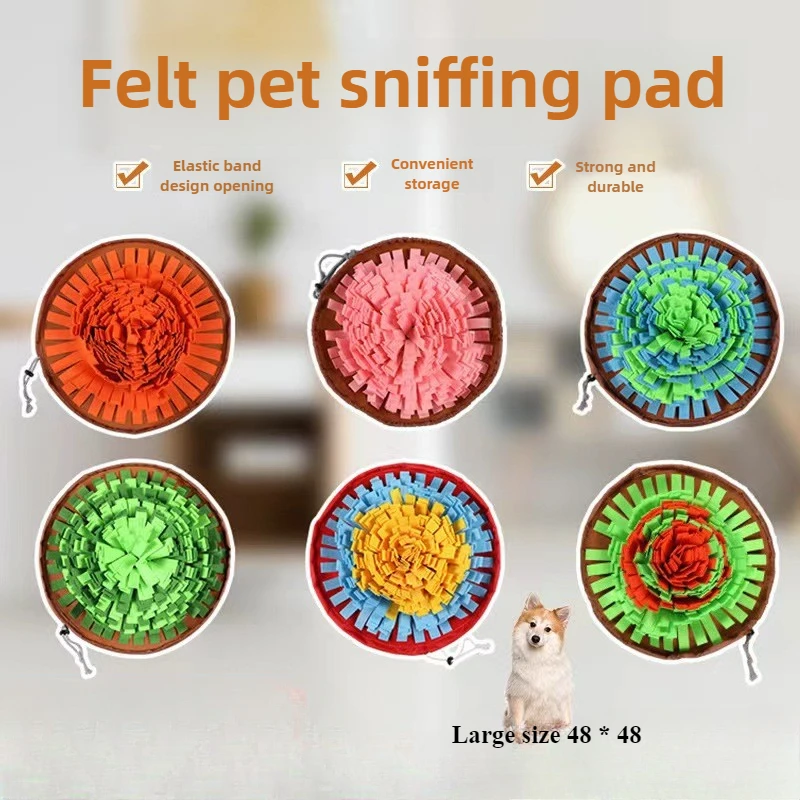 Almohadilla de fieltro para olfactory, almohadilla antiasfixia para alimentación, juguete para mascotas, estera de comida lenta para perros, estera de entrenamiento para olfactory, productos para mascotas