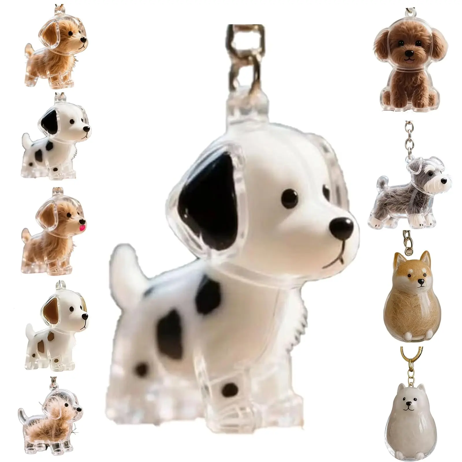 Llavero de almacenamiento de pelo de mascota, recuerdo de pelo de gato, colgante de cápsula de recuerdo de pelo de mascota, llavero conmemorativo transparente para amantes de las mascotas