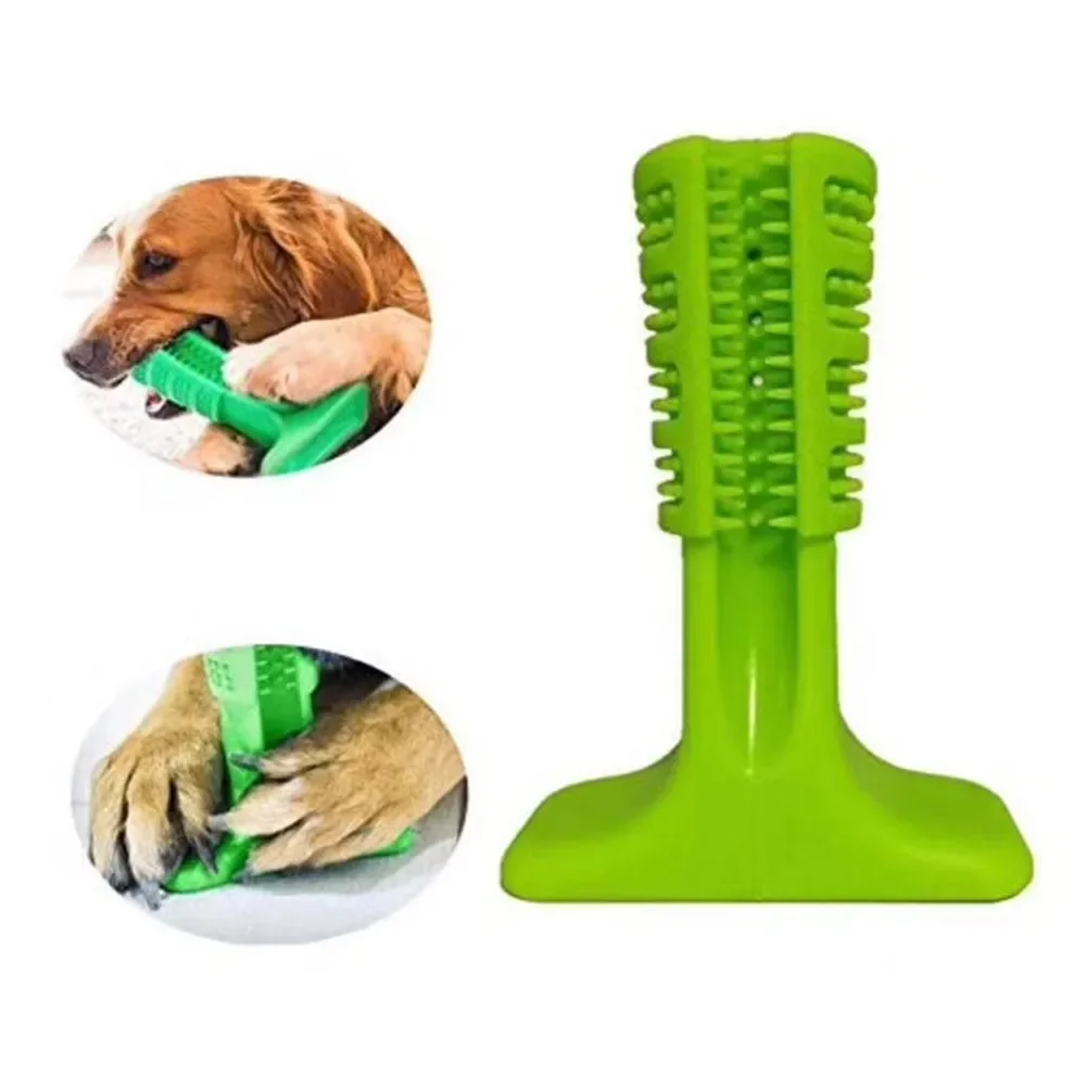 Cepillo dental para perros y cachorros con juguetes de goma prácticos