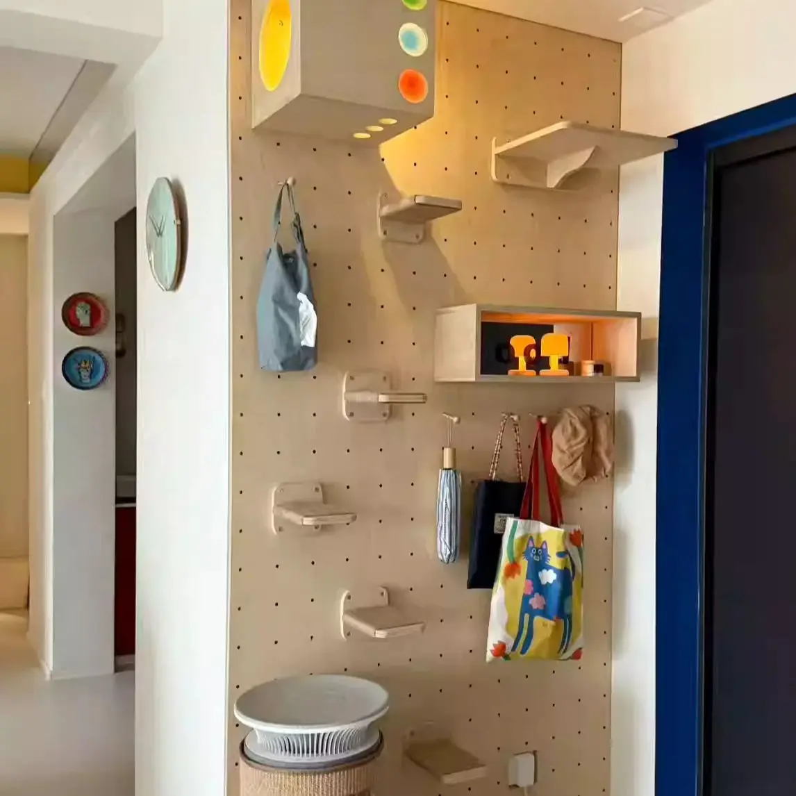 Marco de escalada para gatos, plataforma de salto de estilo de pared, muebles para gatos montados en la pared, pasos para gatos colgantes en la pared, juguetes de escalada - imagen 2