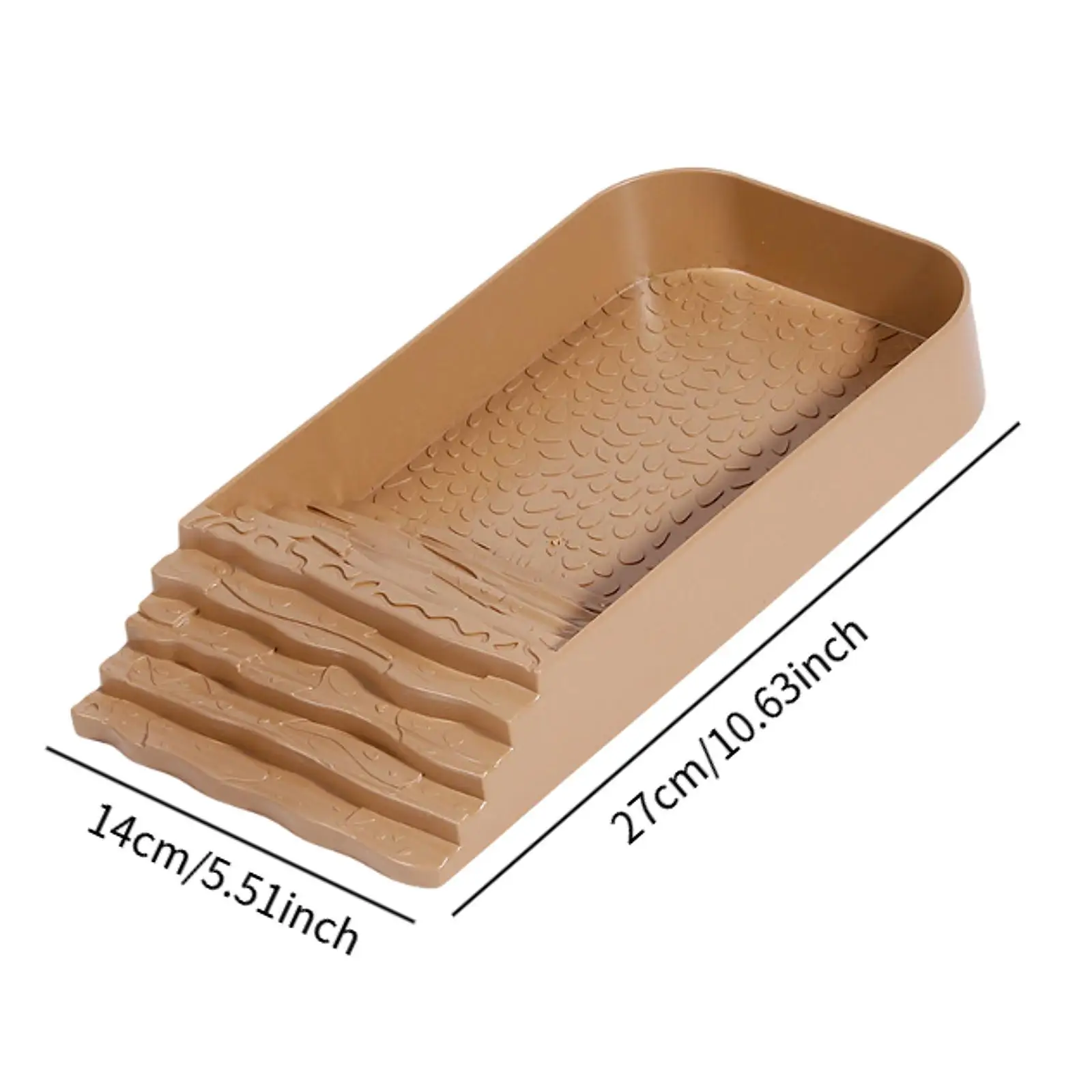 Reptile Water Dish with Ramp Lizards Habitat for Turtle Hamster Leopard