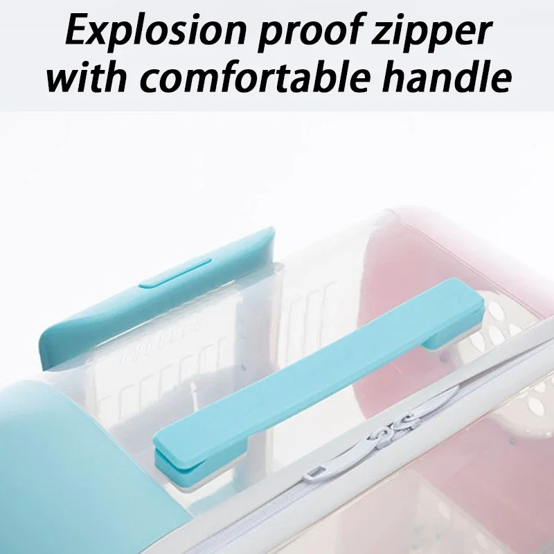 Cochecitos para gatos al aire libre, cochecitos para gatos grandes, 4 ruedas, lindo cochecito transparente para mascotas, caja doble portátil barata, suministros para mascotas - imagen 2