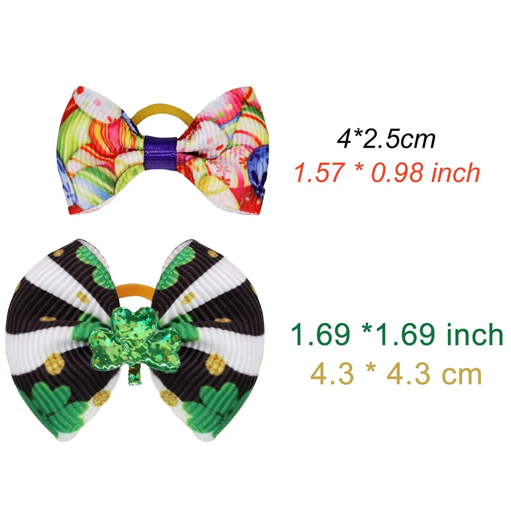 Lazos de goma para el pelo de perros y gatos, accesorios de aseo para mascotas, 50/100 piezas, colores mezclados, venta al por mayor - imagen 2