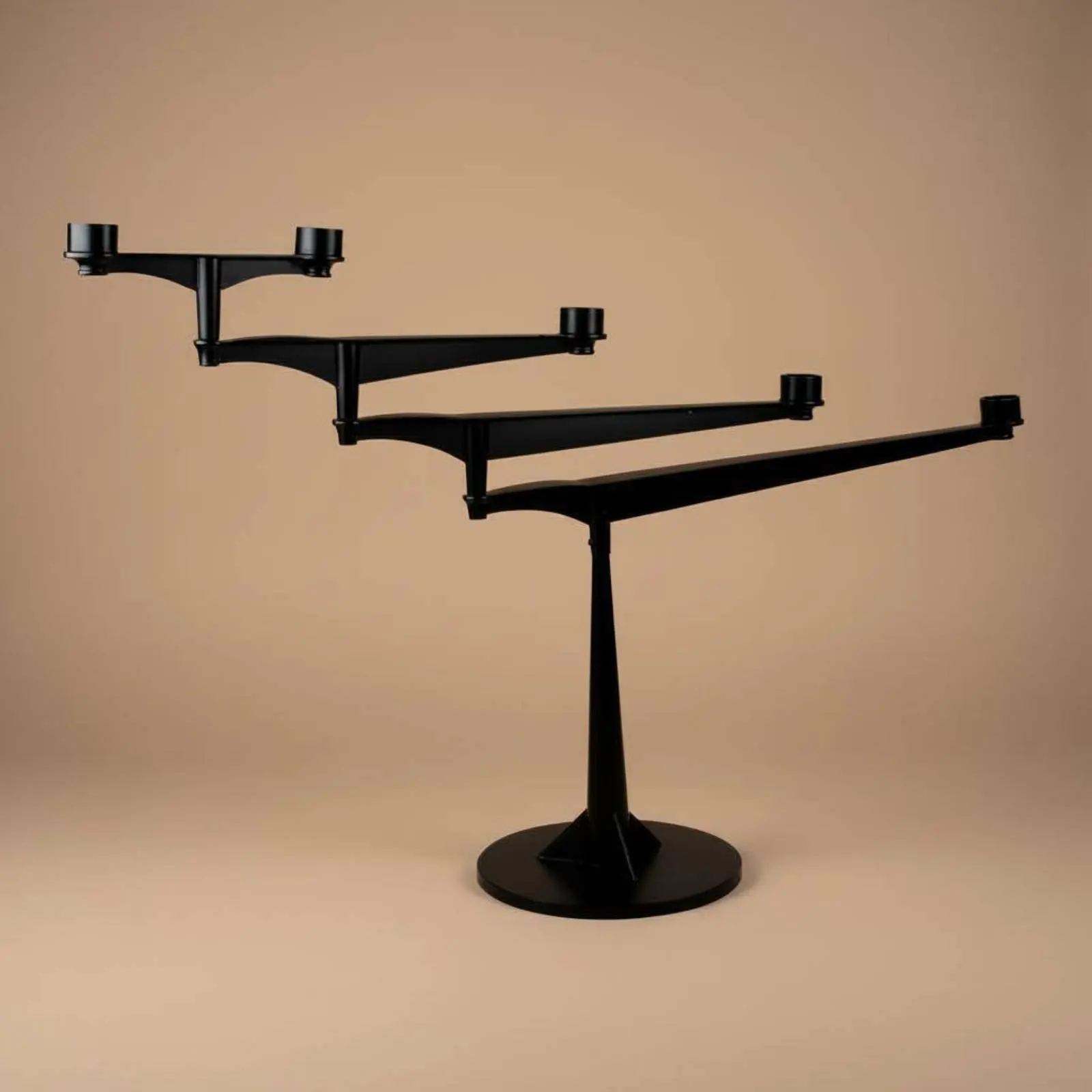 Portavelas metálico para centro de mesa moderno salón