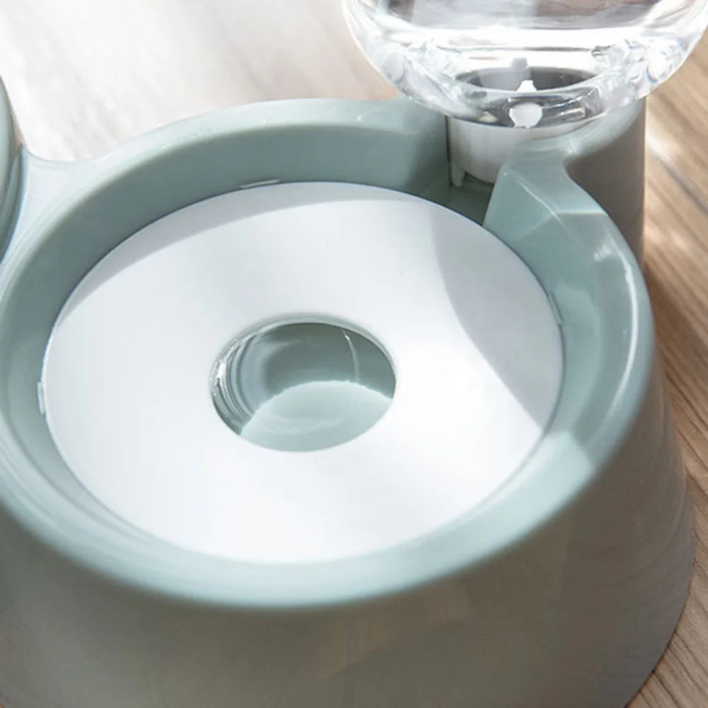 Juego de cuencos para mascotas para perros y gatos: cuenco de comida antiderrames + cuenco de agua automático, kit de platos de alimentación antideslizantes para cachorros y gatitos - imagen 4