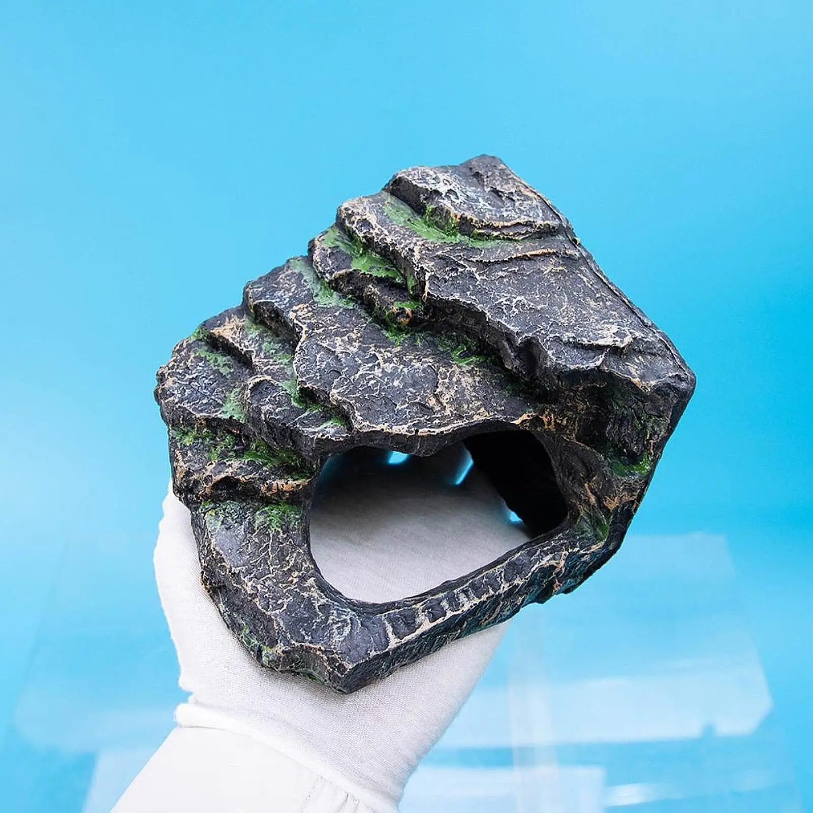 Resin Reptile Rock Hideout Turtles Basking Platform Aquarium Tank Accessories Landscape for Bearded Dragon Aquatic Turtles - imagen 3