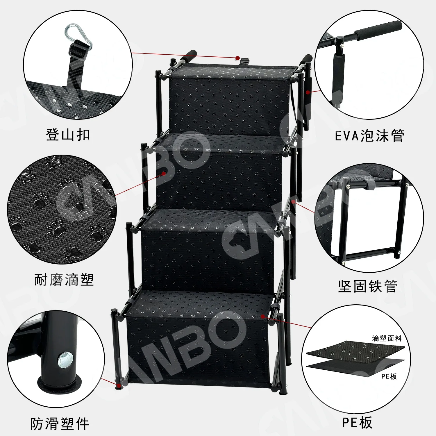 Escalera plegable para perros - rampa portátil para coche y casa - imagen 4