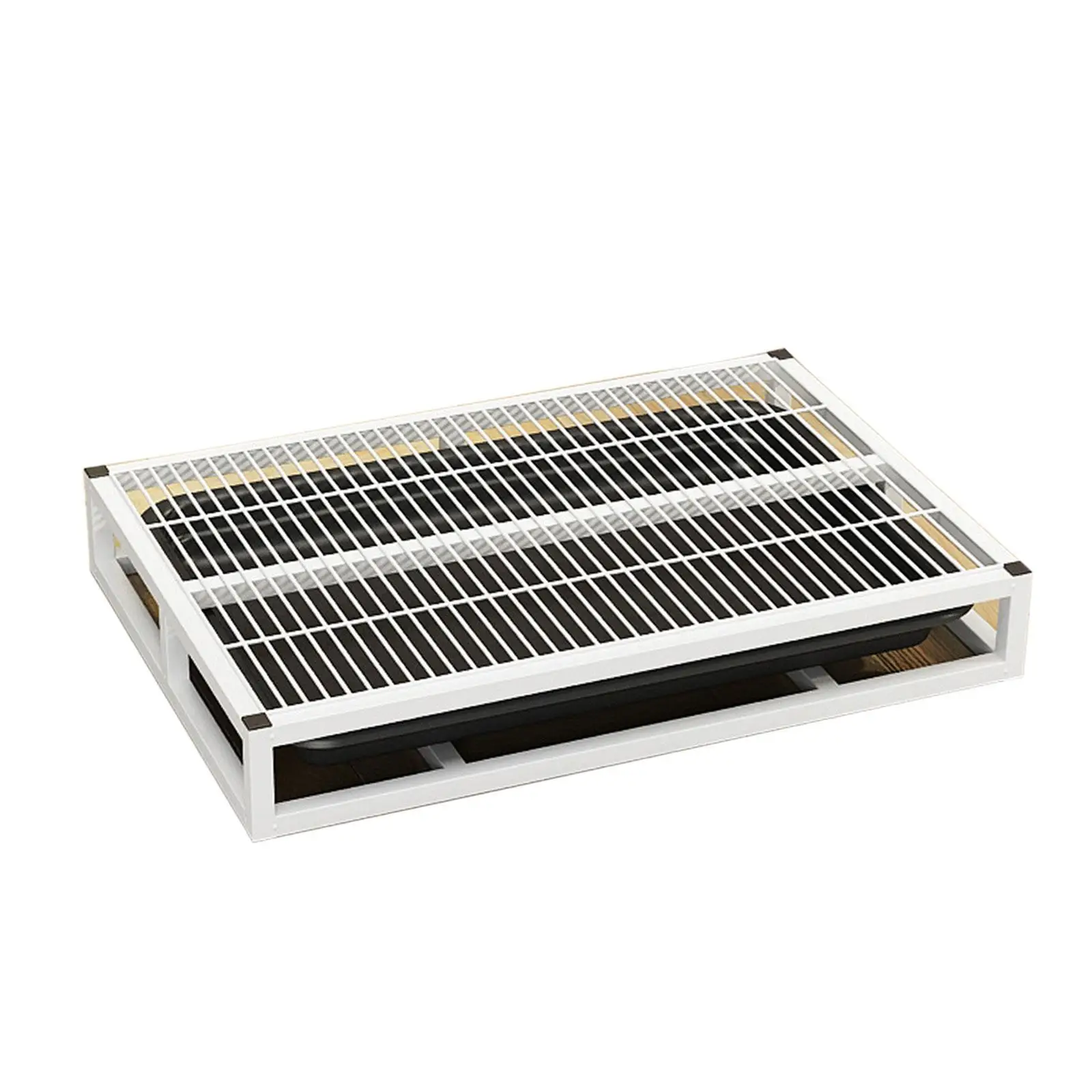 Bandeja para orinal para perros portátil con cajón, rejillas de malla, inodoro de entrenamiento lavable - imagen 4