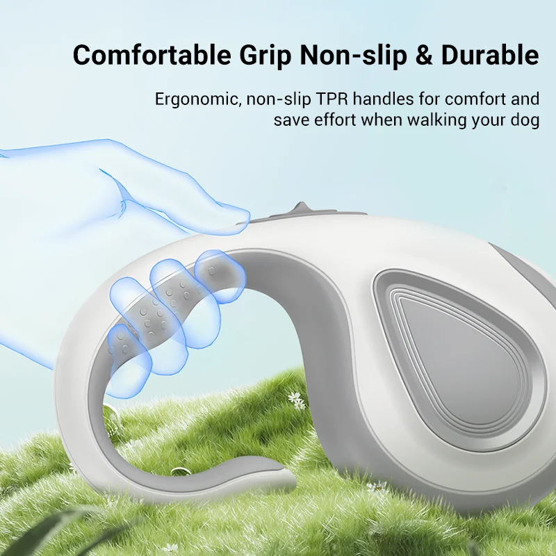 ROJECO correa retráctil para perro, cuerda ajustable extensible automática de 5M para viajes al aire libre, caminar, correr, cuerda de tracción de plomo para mascotas - imagen 5