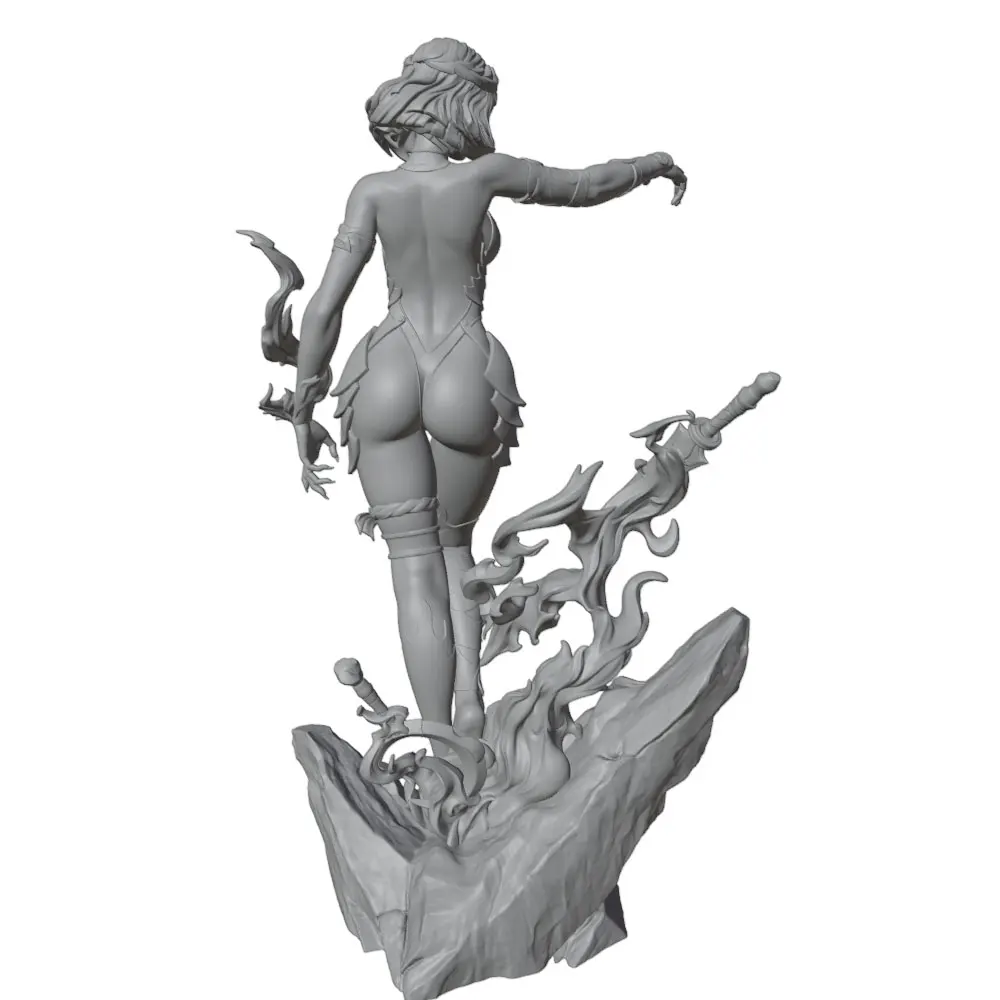 Kit de resina para chica sexy impreso en 3D, sin montar ni pintar - imagen 2