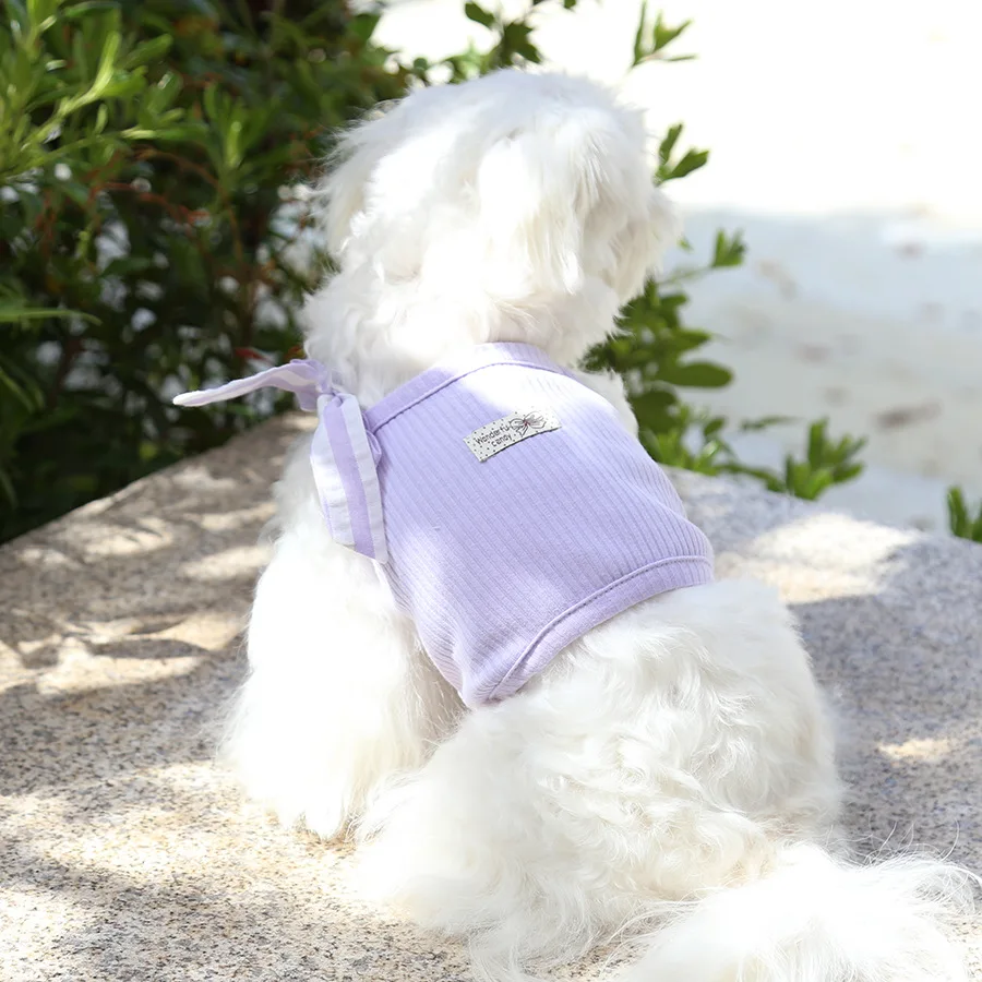 Chaleco para gatos y perros pequeños morado con falda de malla