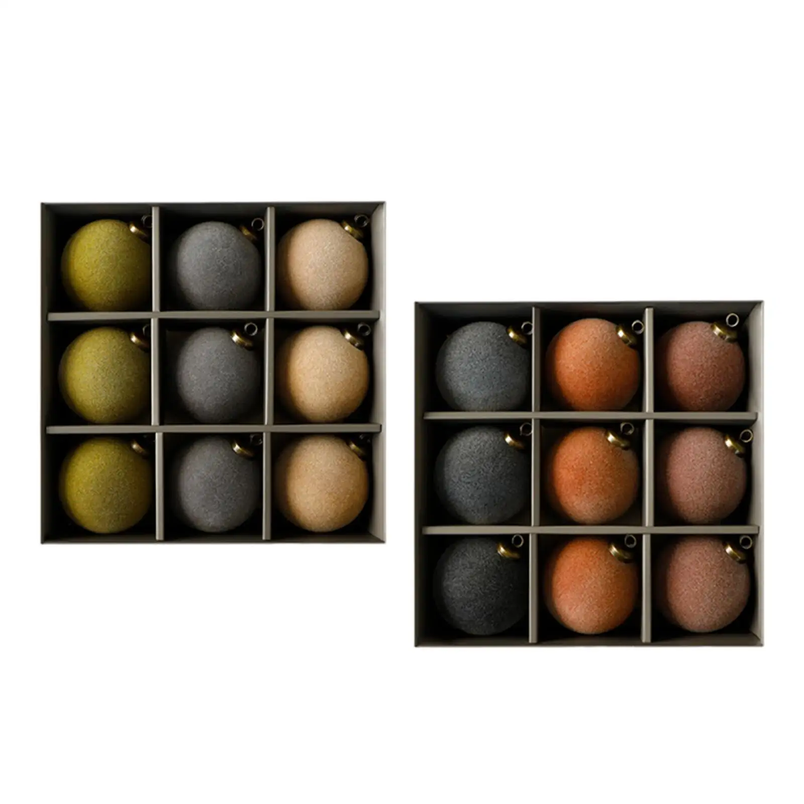 9x Adornos de árbol de Navidad Bola de terciopelo Creativo 3.15 "Decoración del hogar Adornos colgantes Colgantes para Fiesta de chimenea Eventos especiales - imagen 2