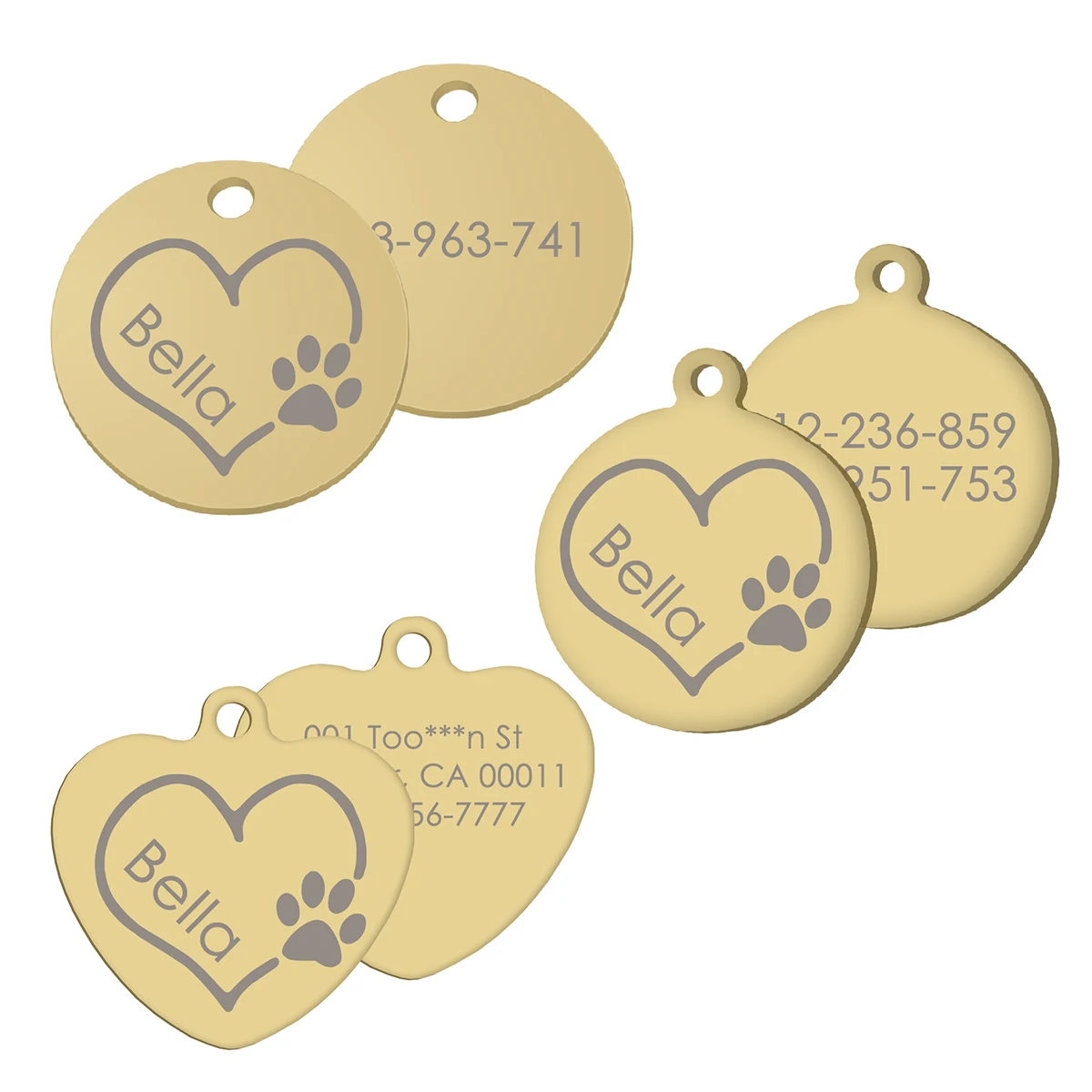 Etiqueta de identificación para perro, grabado gratis con nombre, Collar para perro Tel, arnés, colgante, accesorios de ropa para gato, correa personalizada para cachorros y gatitos, suministros para mascotas - imagen 5