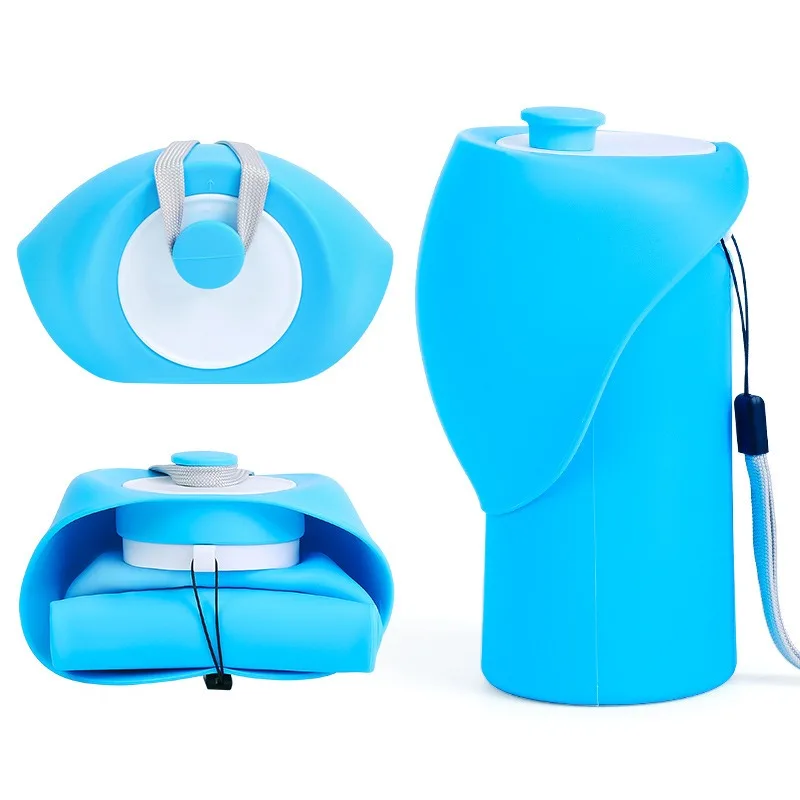 Botella de agua de viaje para mascotas: dispensador de agua plegable para perros con bandeja para beber - Solución de hidratación al aire libre portátil a prueba de fugas - imagen 5