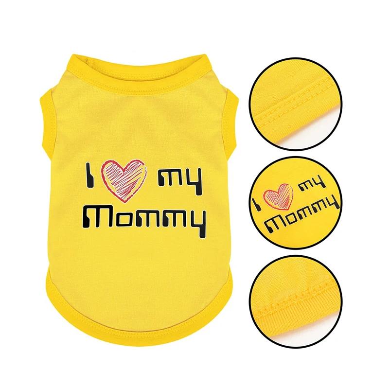 Chaleco transpirable con estampado para perros pequeños y medianos, ropa Unisex de algodón suave para mascotas York, monos ligeros y sólidos para gatitos, primavera y verano - imagen 2