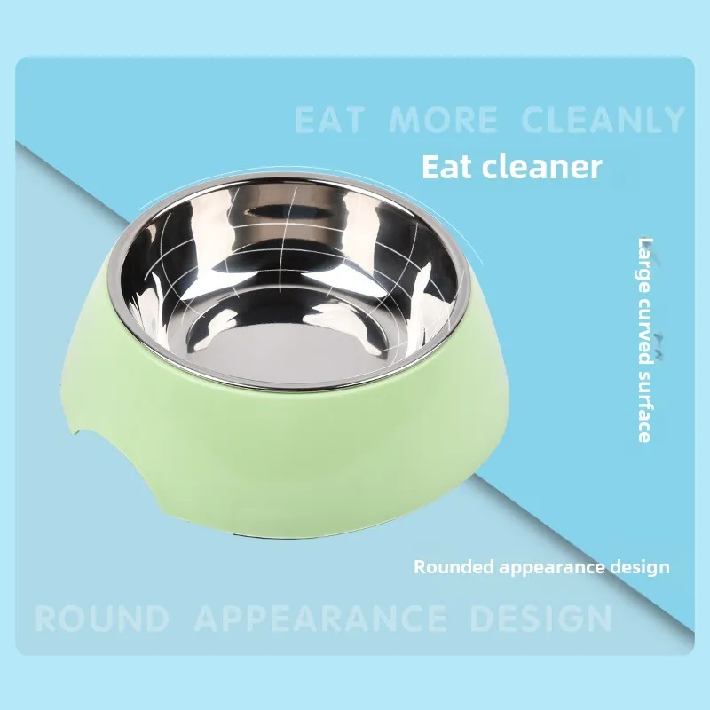 Cuenco de acero inoxidable para perros, juego de comida redondo pequeño, suministros para gatos y perros, cuenco para comederos, productos fáciles de limpiar, accesorios, cuenco para gatos - imagen 3