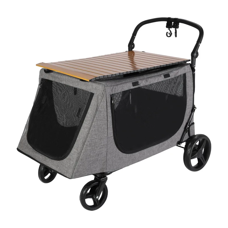 Cochecitos gigantes para perros, perros grandes, medianos y pequeños, carrito de acampada para gatos múltiples, Scooter para perros mayores, productos para mascotas - imagen 5