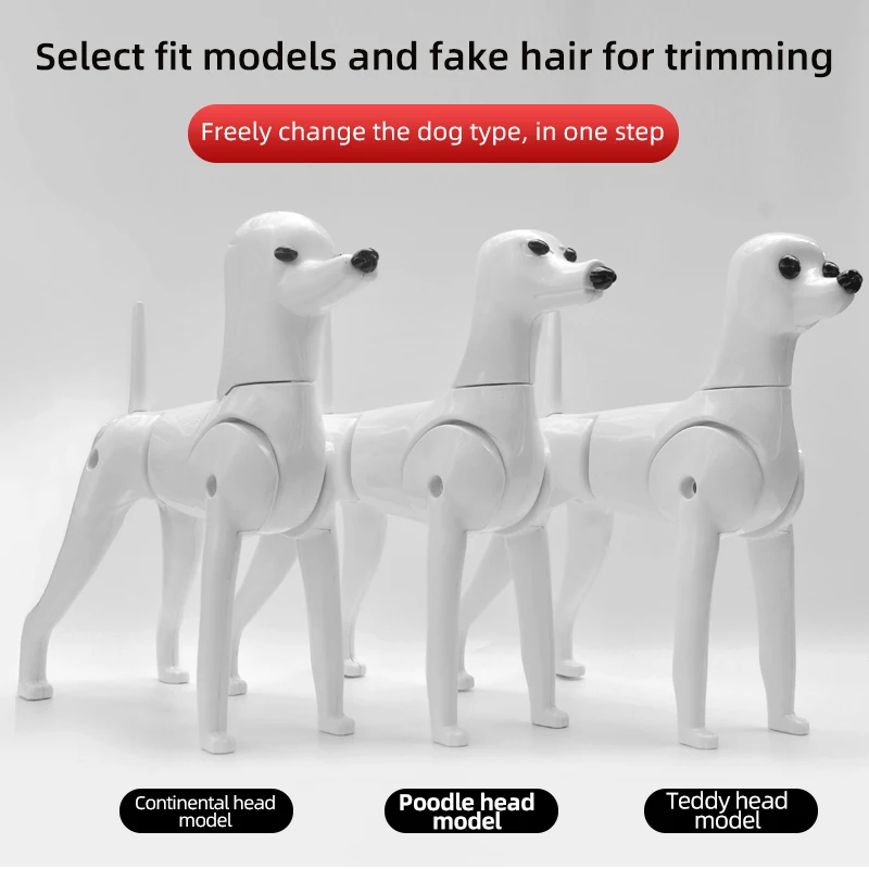 Peluquería para mascotas, modelo de perro falso, nuevo modelo tres en uno, cabeza con forma de caniche, práctica de pelo falso, modelo de perro para el cuidado - imagen 2