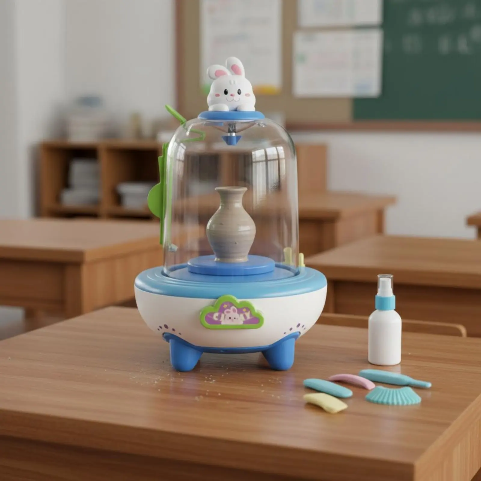 Torno de cerámica manual infantil: kit de manualidades para casa - imagen 5