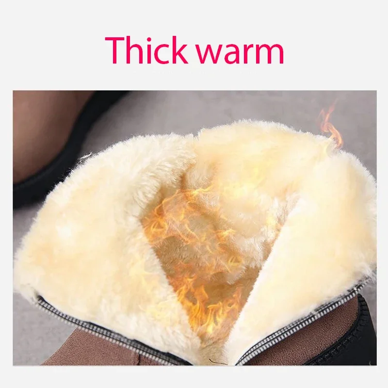 Botas De nieve cálidas De algodón para Mujer, botines De felpa a la moda, informales, 2024 - imagen 3