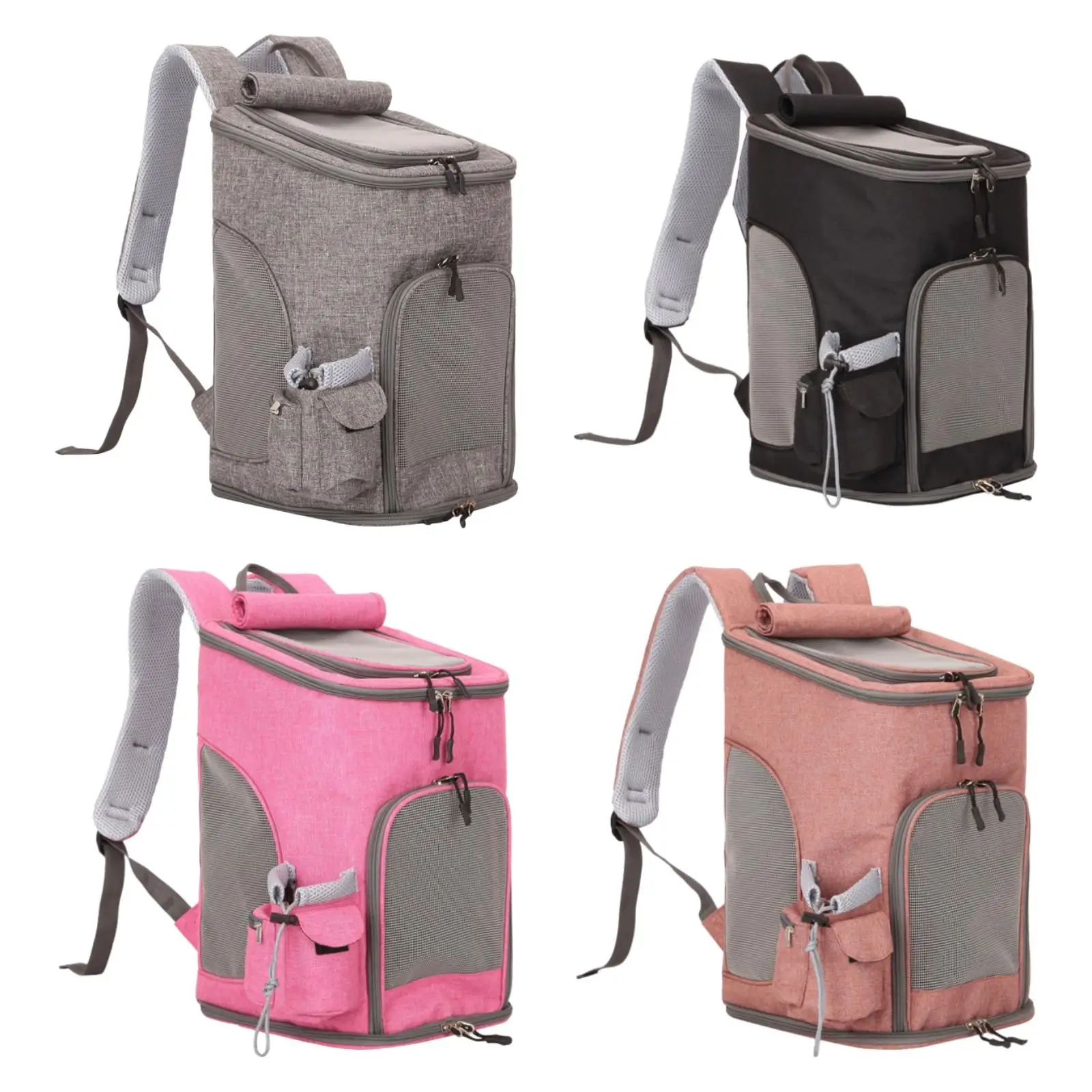 Mochila de malla para mascotas, cómoda bolsa portátil para gatos para acampar al aire libre y senderismo - imagen 2