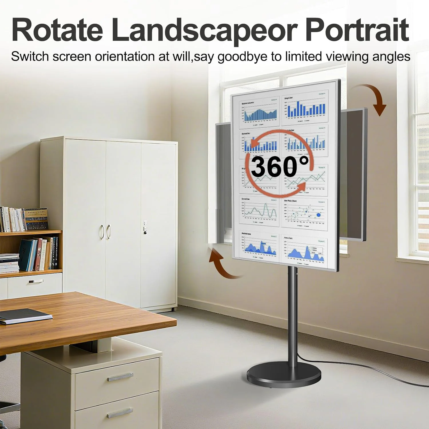 Soporte TV con ruedas portátil para televisores universales estables - imagen 3