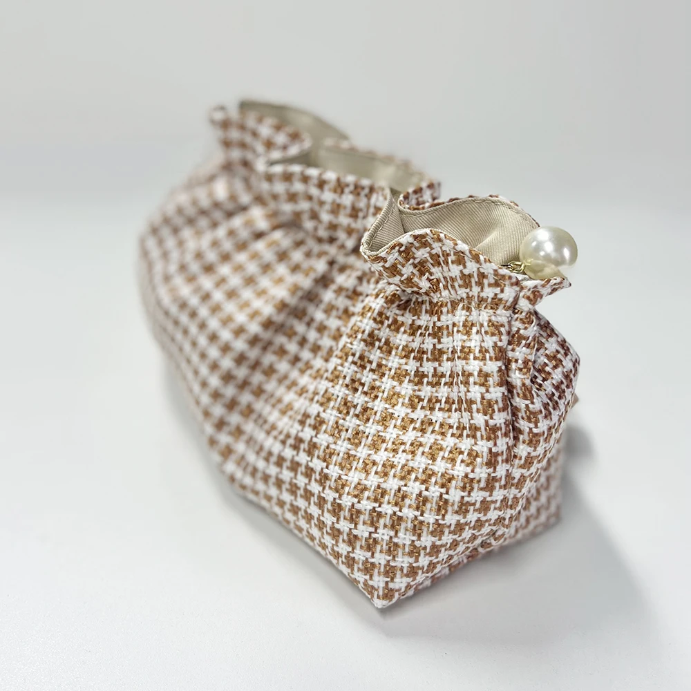 Bolsa de almacenamiento para niñas con lazo lindo • Monedero suave de color sólido • Bolso de mano para auriculares con lápiz labial de gran capacidad - imagen 5