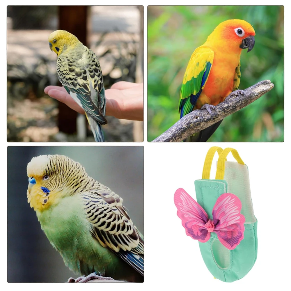 Arnés de chaleco para loros, arco decorativo, arnés ajustable para pájaros sin correa para mascotas, cacatúas, periquitos, adiestramiento al aire libre, volador, 1 ud. - imagen 5