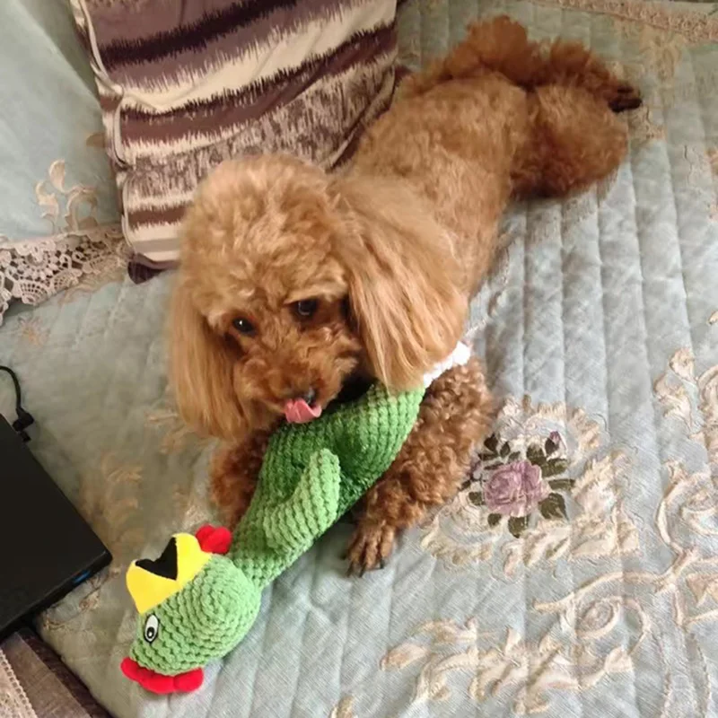 Juguetes masticables de felpa para mascotas pequeñas y medianas, juguete chirriante para cachorros, dientes limpios, Bulldog Francés, caniche, Pug, animales, accesorios para mascotas - imagen 3