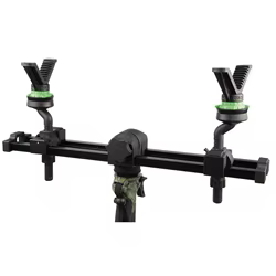 Soporte doble para apoyo de rifle, tiro, caza y trípode