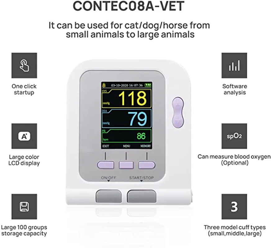Monitor de presión arterial veterinario para gatos y perros pequeños - imagen 4