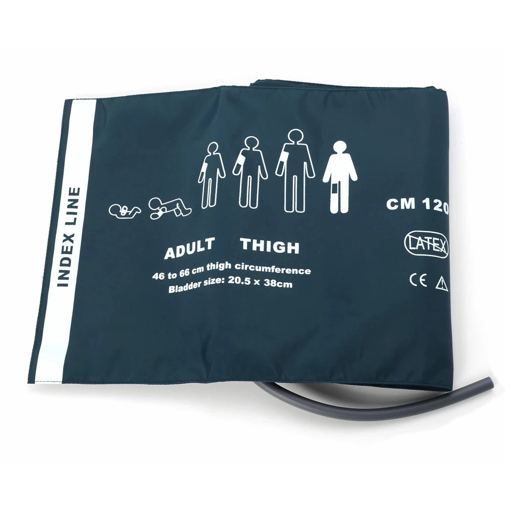 Manguito NIBP de 6 tamaños, accesorios para Monitor de presión arterial, puños NIBP Holter para recién nacidos, adultos, niños, muslo grande para adultos y adultos - imagen 5
