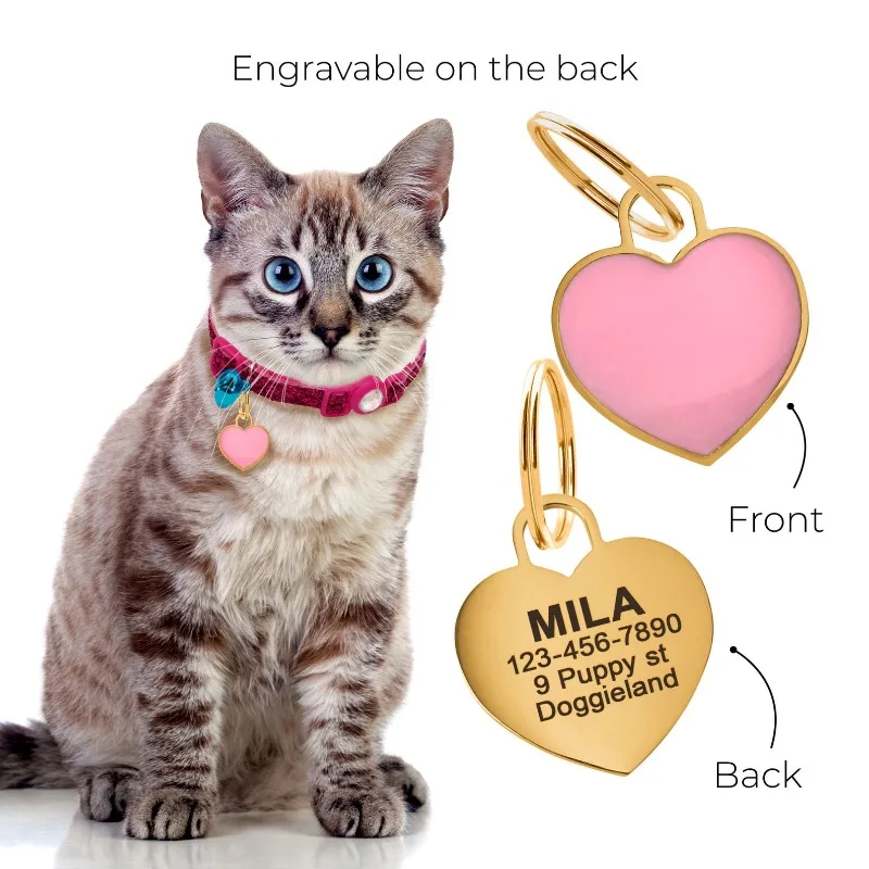 Placa identificativa personalizada para collar de perro y gato