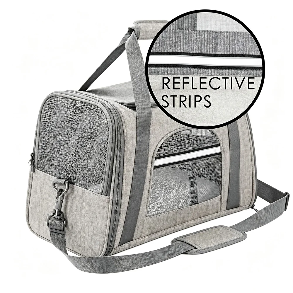 Bolsa de transporte plegable y transpirable para gatos y perros pequeños - imagen 2