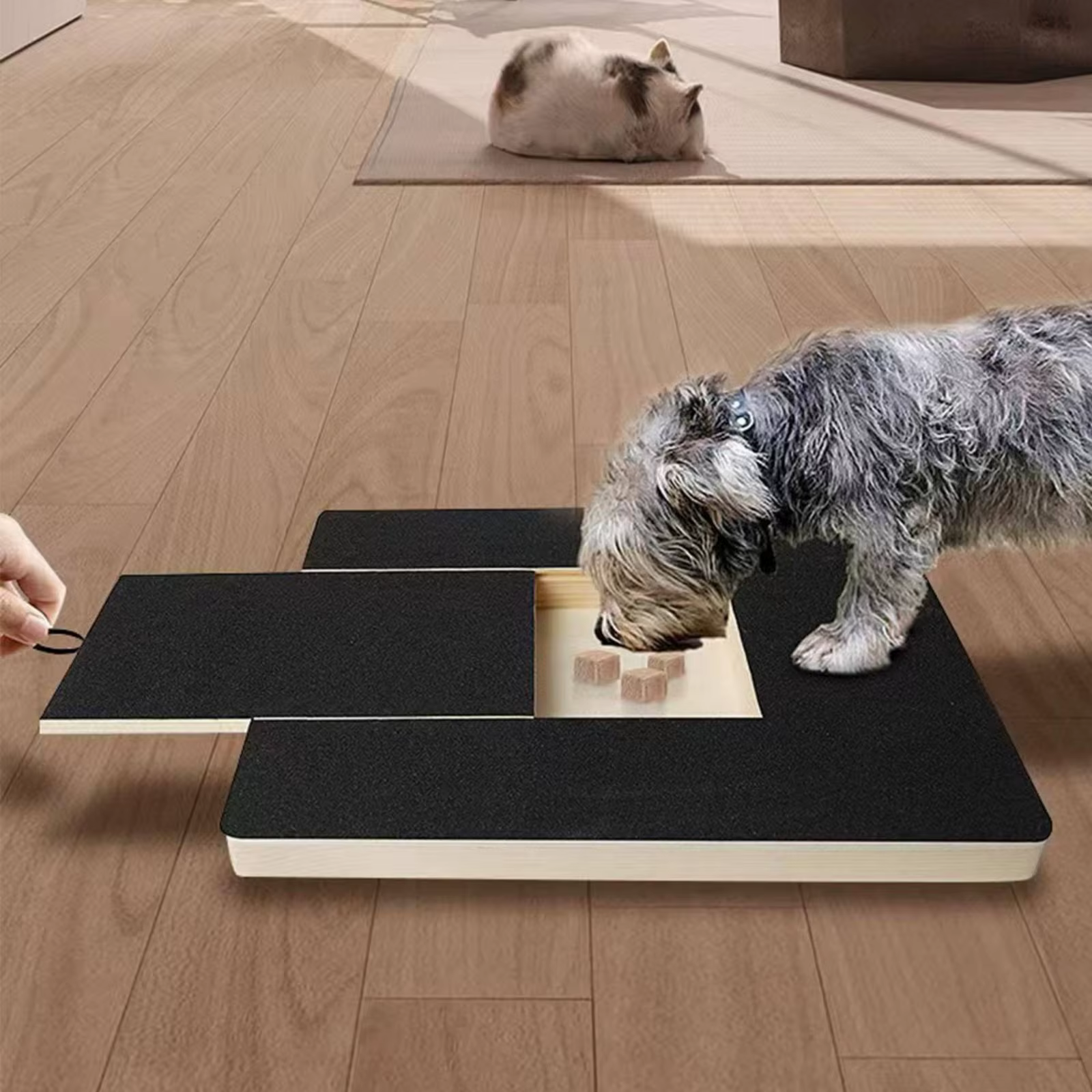 Tabla rascadora de madera para gatos con lima de uñas integrada