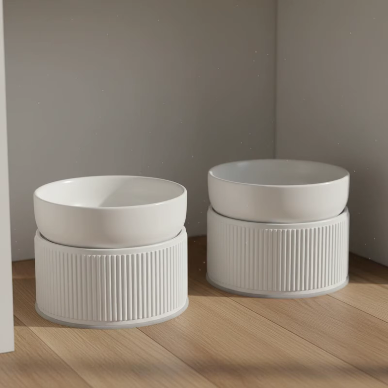 Comedero elevado de cerámica para gatos y perros pequeños - imagen 3