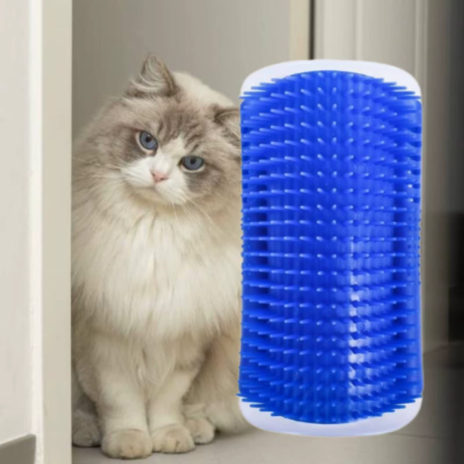 Cepillo y Rascador de Esquina para Gatos – Quitapelos y Masajeador - imagen 4