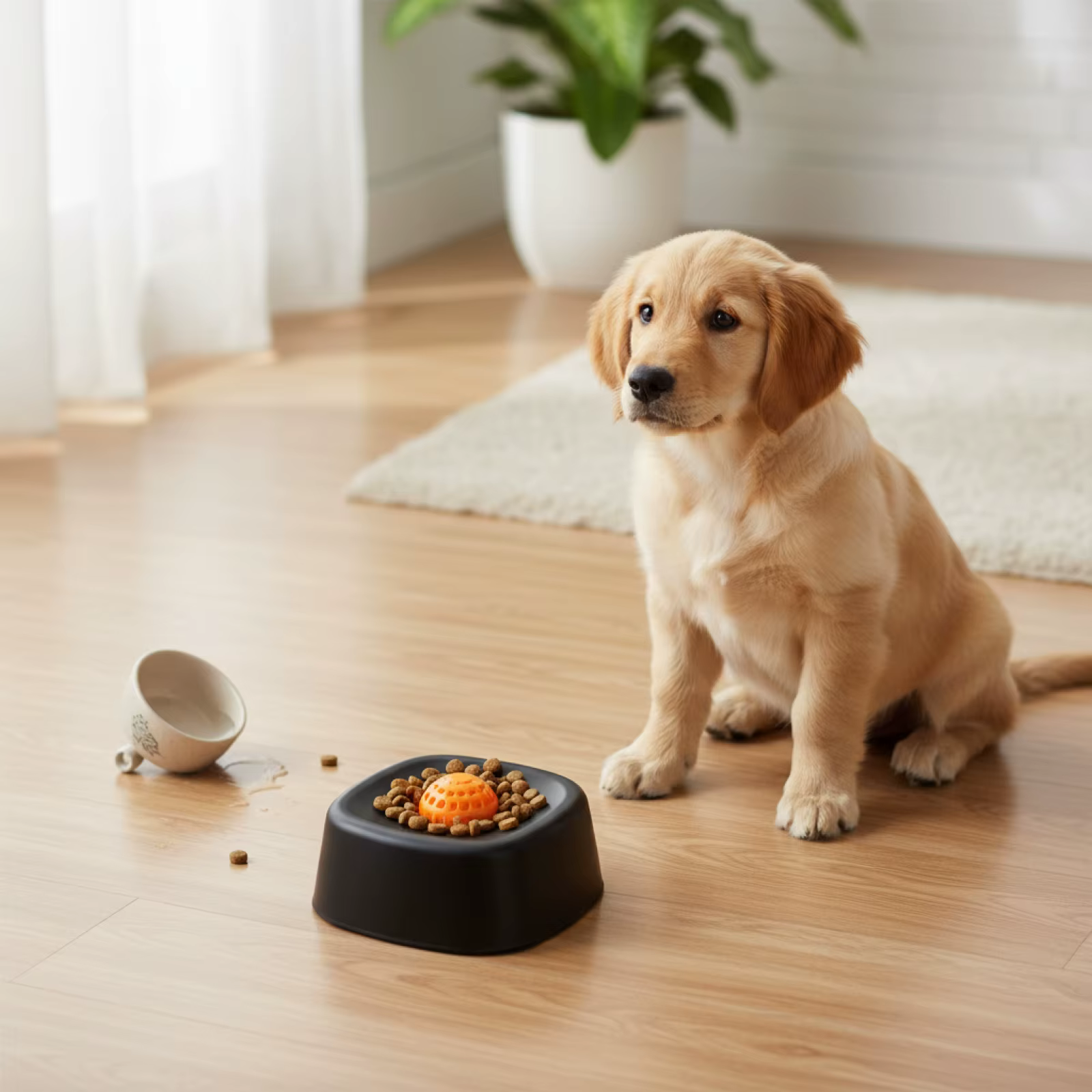 Cuenco lento antiasfixia para perros – Alimentación lenta antideslizante